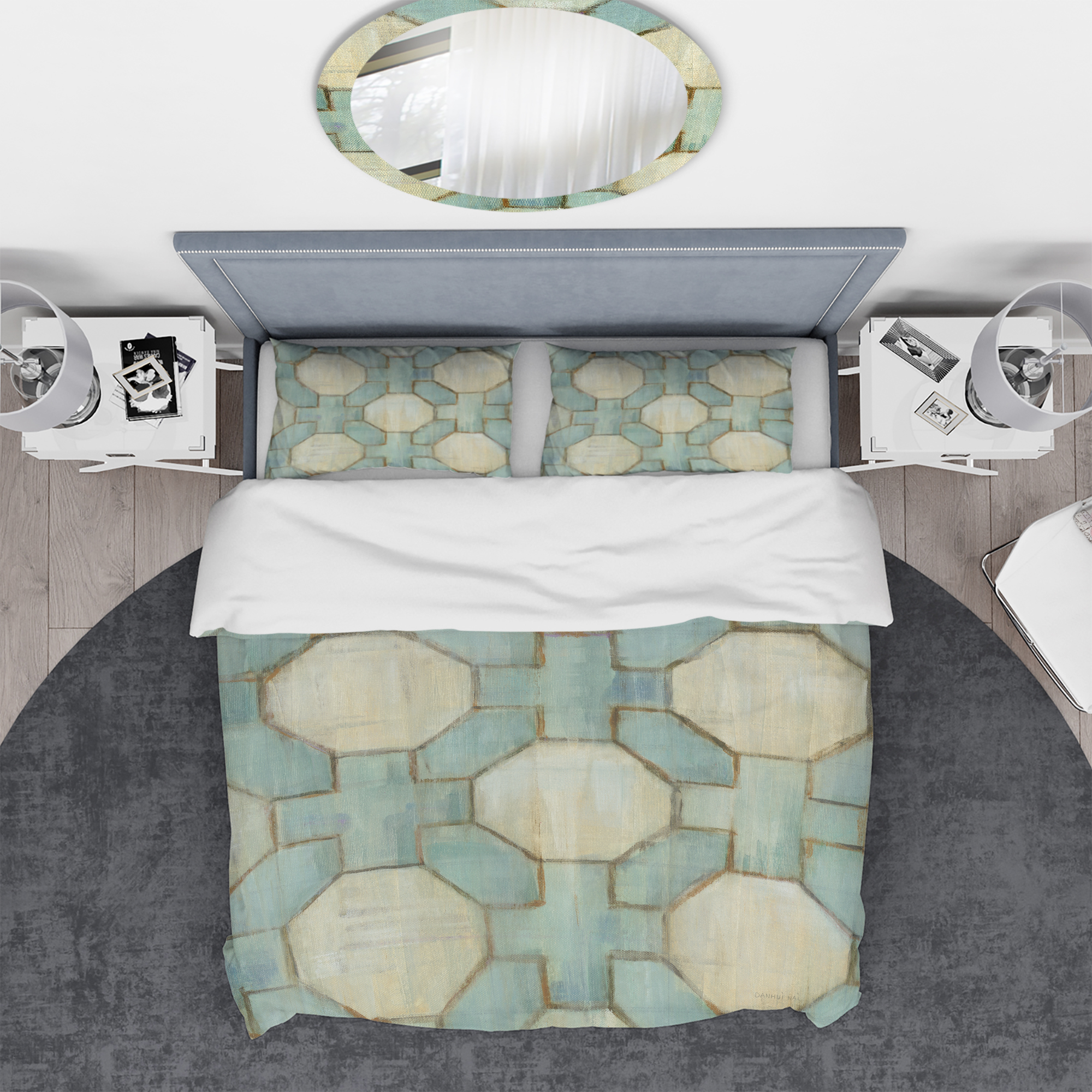 Designart 'Geometric Title Element' Geometric Duvet Cover Set
