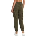 thumbnail image 3 of SPECIALMAGIC Women's Loose Cargo Sweatpants Pockets Sporty Gym Athletic Fit Jogger Pants Yoga Lounge Trousers,Army Green, 3 of 6