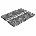 thumbnail image 1 of Zebra Print Bench Cushion Set of 2, Striped Zebra Animal Print Nature Wildlife Inspired Simplistic Illustration, Standard Size Foam Pad and Decorative Cover, Black White, by Ambesonne, 1 of 4