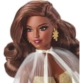 thumbnail image 2 of Barbie Signature Doll, 2023 Holiday Collectible with Golden Gown & Dark Brown Hair, Doll Stand & Displayable Packaging, 2 of 5