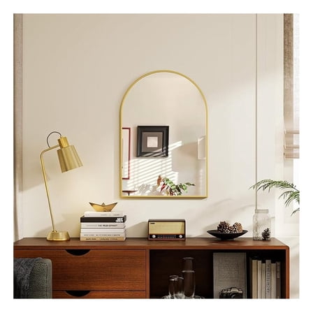 16x24 Arch Wall Mirror, Bathroom Mirrors for Over Sink, Metal Frame Wall Decor for Entryway, Bedroom, Living Room