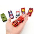 thumbnail image 2 of Figuras de acción de los vengadores para niños, de aleación juguete, coche batimóvil, Capitán América, Hulk, Ironman, Spiderman, modelo de carreras, regalo, 2 of 4