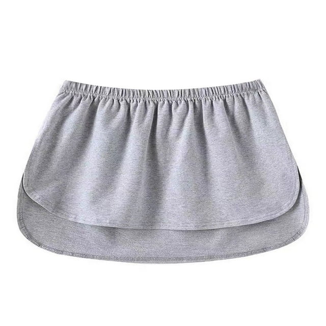 Jupe Mini Ajustable pour Femmes, Demi-Longueur, Ourlet, Demi-Slips, Faux Hauts Noirs à Rayures Verticales L