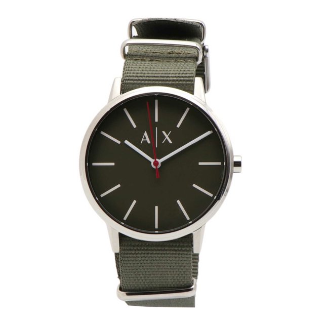 Armani Exchange Men's 3 Hand Stainless Steel AX2709 Silver Nylon Japanese Quartz Dress Watch