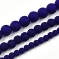 thumbnail image 4 of 1Strand Opaque Glass Beads Strands Frosted Round Dark Blue 8~8.5mm Hole: 1.5mm about 51~53pcs/strand 14.96 inch~15.55 inch(38~39.7cm), 4 of 4