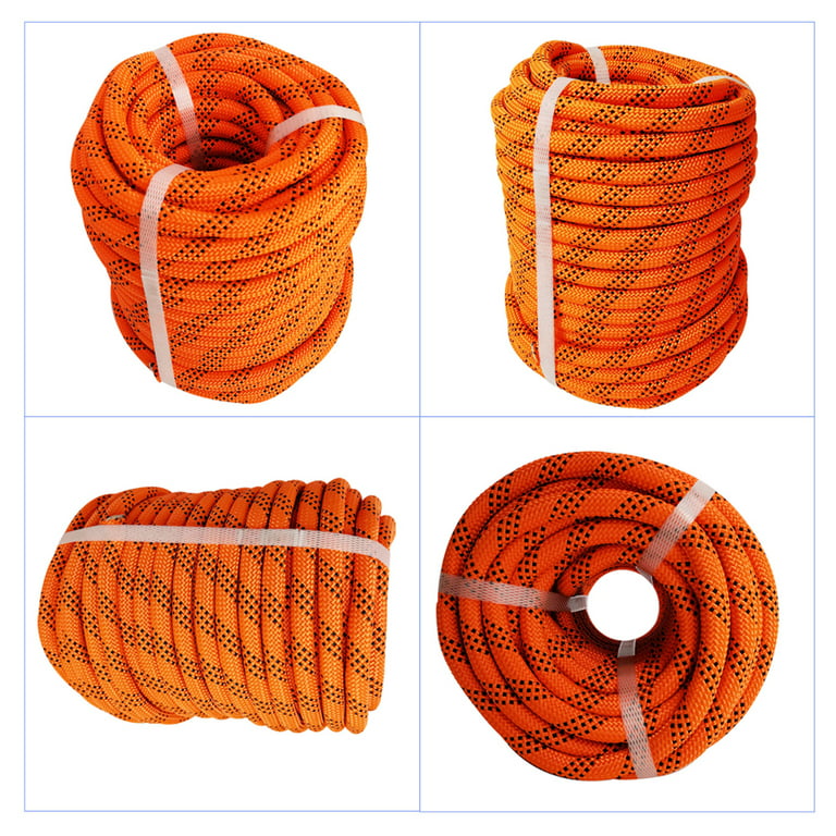 1/2 inch Double Braid Rope 100ft Abrasion Resistant UV 6180lbs Breaking Strength, Size: 1/2 100ft, Yellow