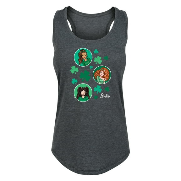 Barbie - St. Paddys Collage - Women's Racerback Tank Top