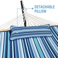 thumbnail image 5 of VEIKOUS 2 Person Portable Double Hammock w/Steel Stand w/Pillow and Spreader Bars, Striped Blue, 5 of 10