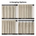 thumbnail image 6 of Half Price Drapes Macchiato Beige Heritage Plush Velvet Room Darkening Curtains (1 Panel), 50W X 96L, 6 of 10