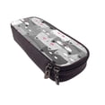thumbnail image 6 of Picia Cats Group Pattern Large Capacity PU Leather Pencil Case Organizer Pen Marker Holder Double Zipper Storage Bag Big Pencil Pouch for College Office, 6 of 6