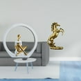 thumbnail image 2 of Estatua de niña, figura de resina, escultura de caballo, hecha a mano, arte abstracto, decoración creativa para el hogar, adorno adecuado para sala de, 2 of 8