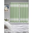 thumbnail image 3 of Bedroom Curtains 63 Inches length, Sage Green Window Treatment Curtain Drapes, Farmhouse Sage Green White Striped Rod Pocket Curtain Panels for Living Room Kitchen, 42"x63", 2 Panels, 3 of 7