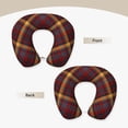 thumbnail image 3 of Wukai Buffalo Check Plaid Print Travel Pillow,Memory Foam U Shaped Neck Pillow,Super Lightweight Portable Headrest Great for Airplane Chair, Car,Home,Office, 3 of 8