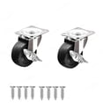thumbnail image 1 of 2/4 Pcs Roulettes Pivotantes Robustes Silencieuses pour Meubles Roulettes Rotatives avec Verrou de Sécurité Frein pour Table Chaise Canapé, Fiable, 1 of 6