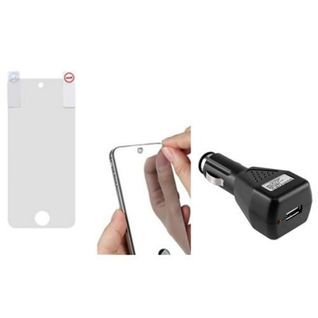 Insten Mirror LCD Screen Protector Case For iPod Touch 6 6G 5 5G + USB Car Charger