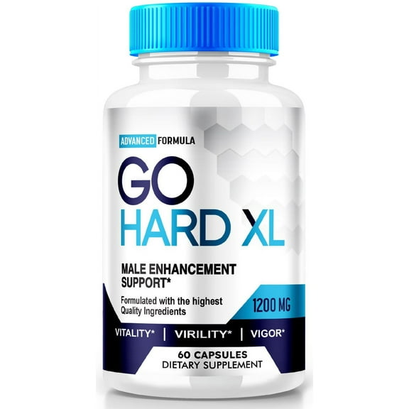 GoHard XL Pills, Dietary Supplement, Complete Daily Formula for Wellness, Advanced Formula Capsules, GoHardXL 1200mg Pastillas Reviews (60 Capsules)