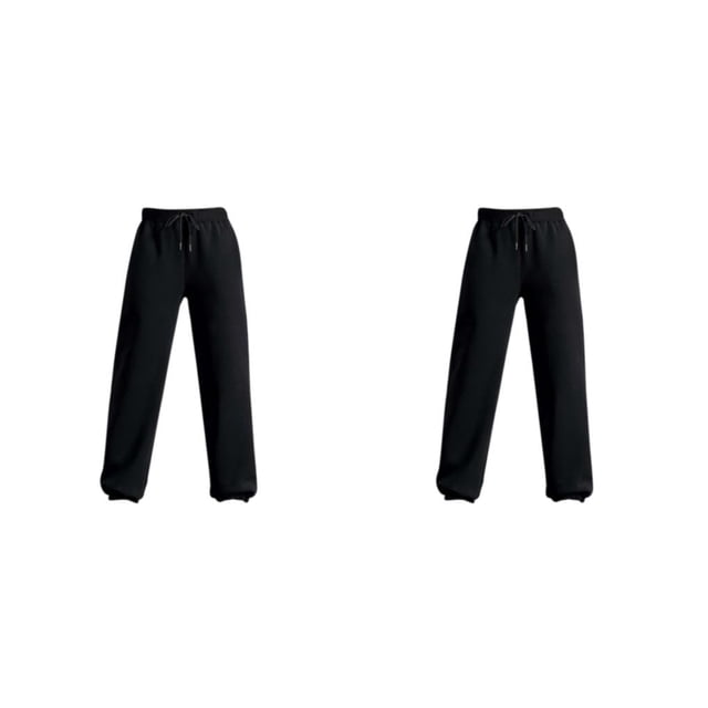 Soidarity Womens weatpants Fleece Lining Jogger Pants Trouser Casual Harem Negro 3XL 2piezas