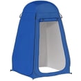 thumbnail image 1 of Outsunny Pop Up Shower Tent, Outdoor Privacy Changing Dressing Room, Blue, 1 of 10