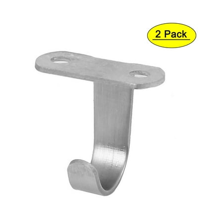 

Uxcell 1.4 Length Stainless Steel Closet Top Mounted Ceiling Hook 2 Pack