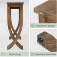 thumbnail image 4 of Tribesigns 63-Inch Solid Wood Console Table, Farmhouse Entryway Table, Long Sofa Table for Living Room, Hallway, Entrance, Foyer, Brown, 4 of 6