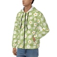 thumbnail image 3 of Uemuo Daisies Flowers for Men's Fashion Full-zip Hoodies & Sweatshirts with Kangaroo Pocket, Zip-up Hooded Sweatshirt, Moisture Wicking & Breathable-Small, 3 of 5