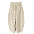 thumbnail image 4 of Sanbonepd Casual Pants for Men Women Corduroy Barrel Pants Wide Leg Vintage Mid Baggy Pants, 4 of 6