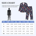 thumbnail image 4 of Yiaed Rocket Satellite Print Men’s Pajamas Set - Long Sleeve Button Down Sleep Shirt and Pajama Bottoms Sleepwear Set Mens Pjs Sets Men's Pajama Bottoms-Small, 4 of 7