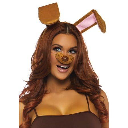 Doggie Kit Nose and Ears Headband Adult Halloween Accessory