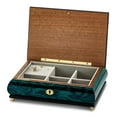 thumbnail image 2 of Walnut Veneer Mother of Pearl Inlay Music Box, 2 of 5