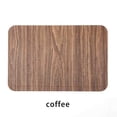 thumbnail image 4 of Imitation Wood Grain Table Mat PU Leather Table Mats Pad Placemat Bowl Coaster Waterproof Washable Non-Slide Home Kitchen Coffee Color, 4 of 9