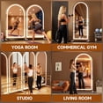 thumbnail image 5 of Hasipu 67" x 40" Arched Full Length LED Mirror with Wheels, Dimmable Lighted Home Gym Mirror, 3 Color Temperatures & Adjustable Brightness, Rolling Floor Mirror for Bedroom, Yoga Studio, Home Gym, 5 of 7