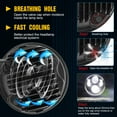 thumbnail image 3 of 4PCS 5 3/4" 5.75" LED Headlights Hi/Lo Beam DRL Lamp For Chevy Corvette C3 68-82,  Assembly with High/Low Beam DRL/Turn Signal Halo Ring, DOT Approve, 3 of 10