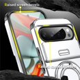 thumbnail image 4 of for Google Pixel 10 Pro XL , Military Grade Shockproof Bumper Rugged Rotating Stand Ring Holder Anti-Scratch Magnetic Cover Compatible with Car Mount Case,Siver,For Pixel 10 Pro XL, 4 of 10