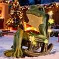 thumbnail image 4 of Rocking Chair Frog Ornament Creative Resin Decoration Style For Home Garden, 4 of 9