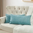 thumbnail image 6 of Home Soft Things Arusha Jacquard Chenille 2 Piece Throw Pillow Cover Set - Turquoise - 14" x 26", 6 of 7