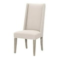 thumbnail image 2 of Benzara Acacia Wood Linen Upholstered Dining Chair, Gray, Set Of Two, 2 of 2