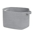 thumbnail image 3 of Lipstore Woven Basket Cotton Rope Dirty Clothes Hamper for Shelves Homeoffice Laundry Gray, 3 of 8