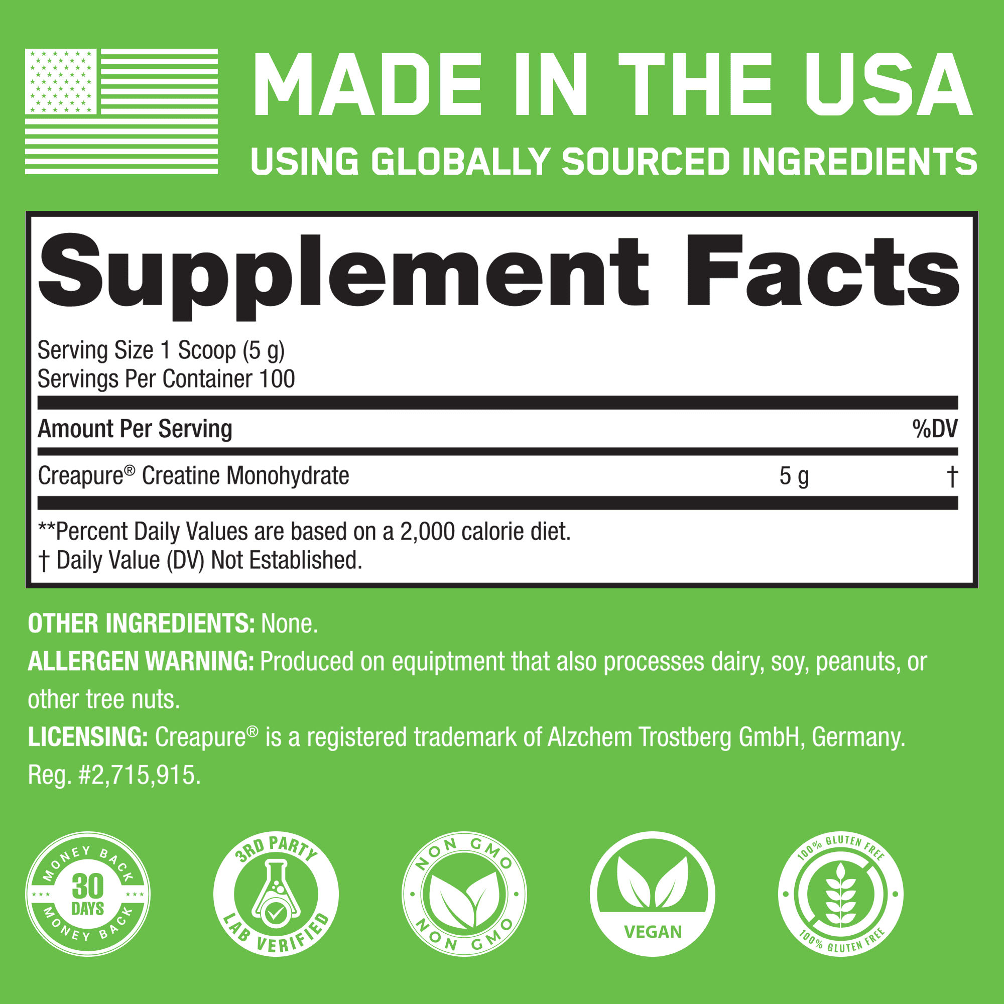 SteelFit Creapure Creatine Monohydrate Powder, Unflavored - German Micronized Creatine Powder for Men & Women - Gym Workout Nutritional Supplements for Muscle Gain, Brain Health & Strength Building