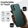 thumbnail image 4 of JETech Slim Case for iPhone 17 6.3-Inch, Ultra-Thin Lightweight Minimalist Phone Cover with Camera Lens Protection, Matte Anti-Fingerprint Finish (Midnight Green), 4 of 6