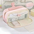 thumbnail image 2 of Qiweii Double Layer Double Window Models Pen Bag Pencil Case Pouch Box Bag College Supplies Teen, Cute Stuff Big Capacity Aesthetic Pen Organizer, Extra Large multifunctional Style, 2 of 8