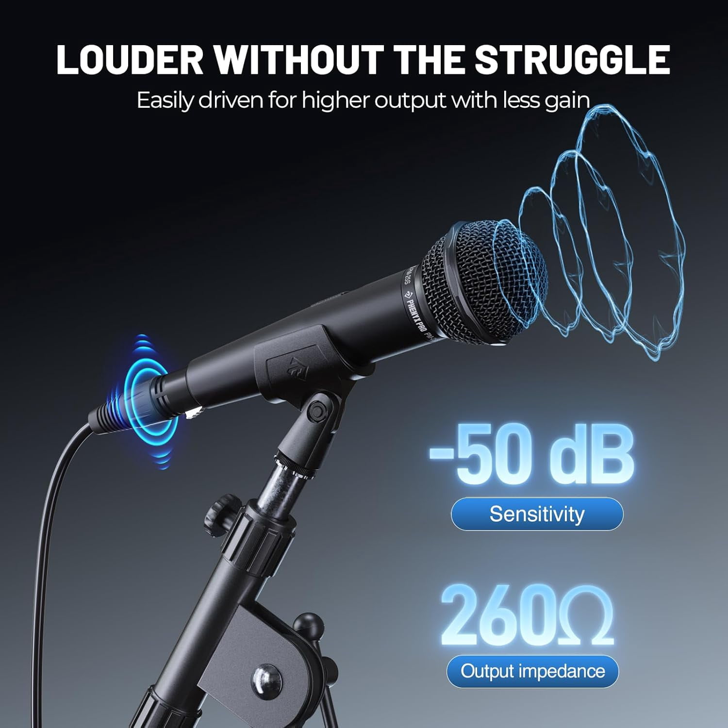 Dynamic Vocal Microphone with XLR , Cardioid Pattern for Karaoke Stage Studio Singing
