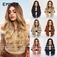 thumbnail image 2 of Amazon Cross-Border Hot-Selling Forehead Lace Multi-Color Middle Part Big Wave Long Curly Fashion Wig Full Head Hairstyle, 2 of 9