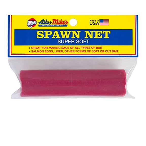 Atlas Mike's Spawn Net Super Soft Nylon Netting, Red, 4" x 24', 4" x 30'