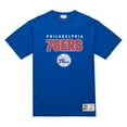 thumbnail image 2 of Men's Mitchell & Ness  Royal Philadelphia 76ers Hardwood Classics Throw It Back Premium T-Shirt, 2 of 5