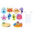 thumbnail image 1 of 10 Uds Juguetes de Baño de animales marinos perfke con bolsa de almacenamiento pegatinas de Baño, 1 of 9