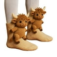 thumbnail image 4 of 3D Knit Animal Socks, Hand Crocheted Double Layer Warm Socks with Fun Designs, Novelty Crew Socks for Cozy Comfort, Durable and Soft Material for Daily Wear, 4 of 4