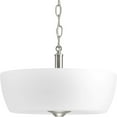 thumbnail image 3 of Progress Lighting, Leap Collection, 2-Light Semi-Flush, Brushed Nickel, Etched Glass Shade, 3 of 7