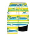 thumbnail image 4 of Island Board Shorts For Summer Beachwear Lightweight Swim Trunks With Double Layer Design And Tropical Print, 4 of 5