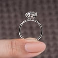 thumbnail image 2 of Cora Jewellery 4CT Oval Moissanite Engagemet Ring For Women, 18K White Gold, 3.5 US, 2 of 6