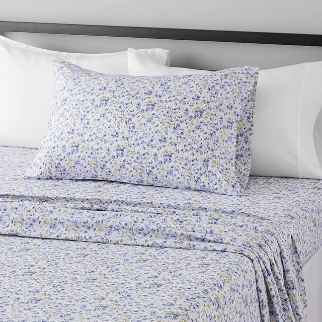Lightweight Super Soft, Wrinkle-Free, Easy Care Microfiber 4-Piece Bed Sheet Set with 14-Inch Deep Pockets, Full, Bright White, Solid